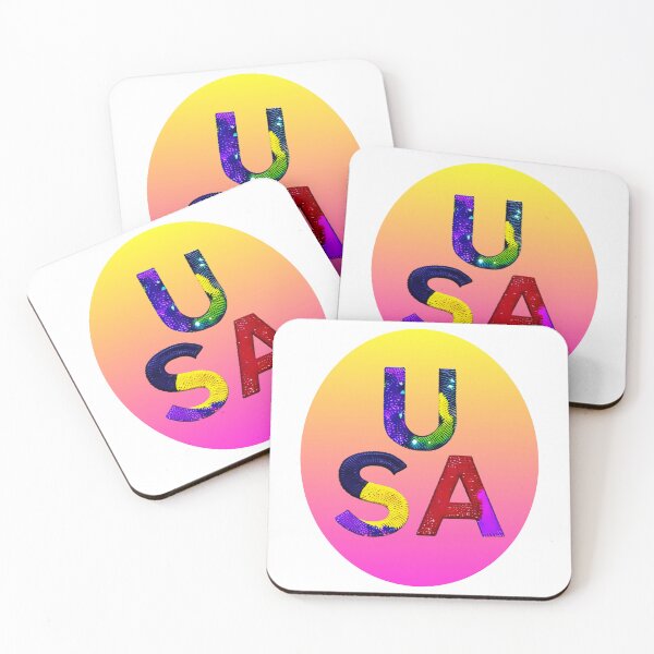 Item preview, letter USA, monogram. typography collage. ABC art. gift 2024 designed and sold by Minibubb.