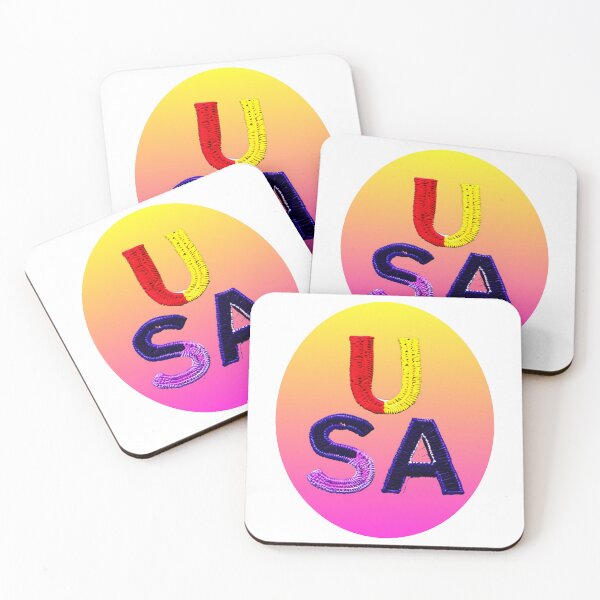Item preview, letter USA, monogram. typography collage. ABC art. gift 2024 designed and sold by Minibubb.