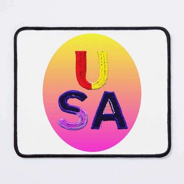 Item preview, letter USA, monogram. typography collage. ABC art. gift 2024 designed and sold by Minibubb.