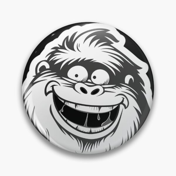 Item preview, monochrome happy yeti designed and sold by artismyhobby.