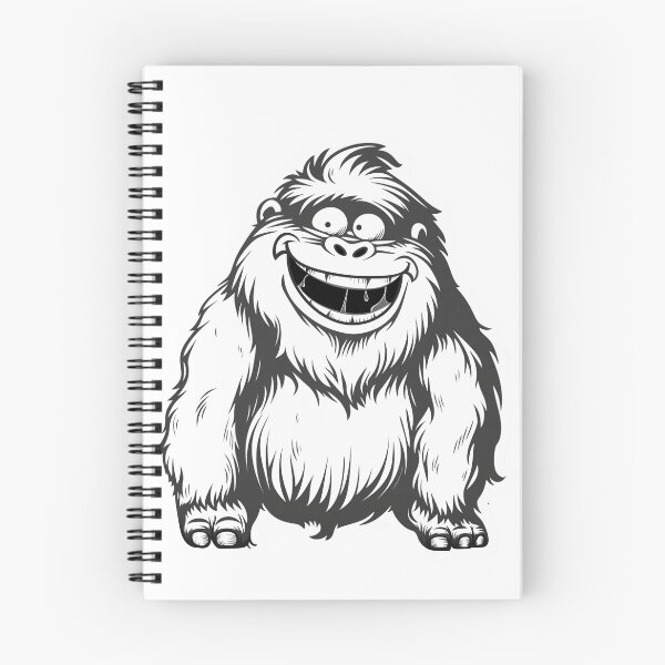 Item preview, monochrome happy yeti designed and sold by artismyhobby.