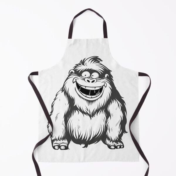 Item preview, monochrome happy yeti designed and sold by artismyhobby.