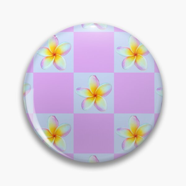 Item preview, Plumeria Checkered Pattern designed and sold by Vanessa Priest.