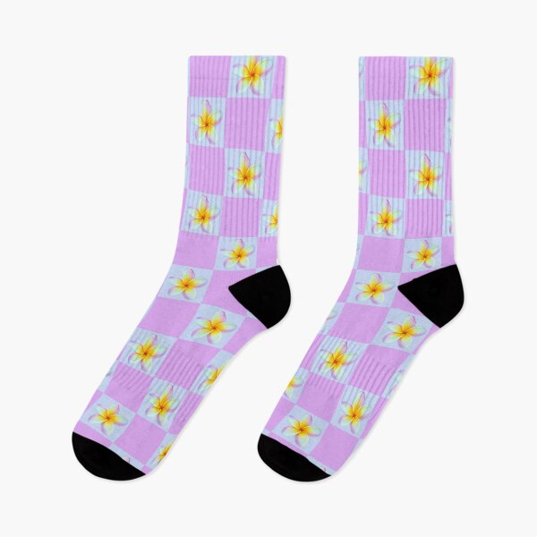 Item preview, Plumeria Checkered Pattern designed and sold by Vanessa Priest.
