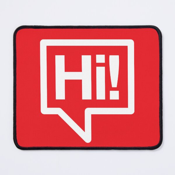 Item preview, Hi! - Talking Shirt (White on Red) designed and sold by Justin Ellis.