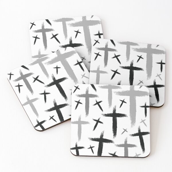 Item preview, gray crosses designed and sold by Oh-Marsha.