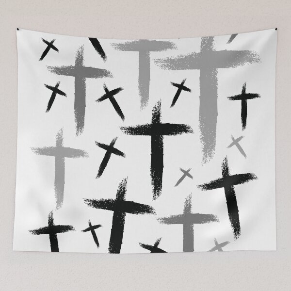 Item preview, gray crosses designed and sold by Oh-Marsha.