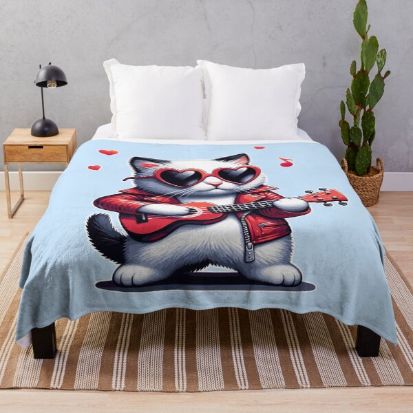 Item preview, rock cat with ukulele designed and sold by jessie848v.