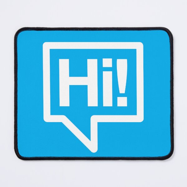 Item preview, Hi! - Talking Shirt (White on Blue) designed and sold by Justin Ellis.