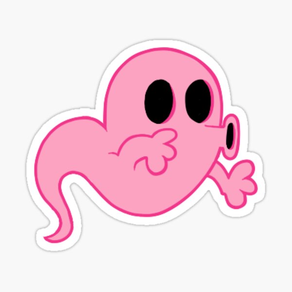 Cuphead Pink Ghost Sticker