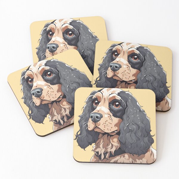 Item preview, Cute two-color cocker spaniel portrait designed and sold by MollyPetDesigns.