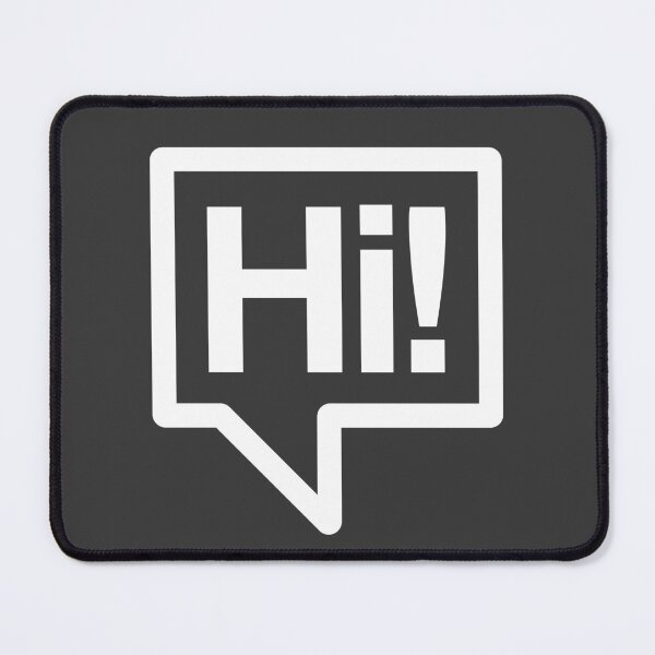 Item preview, Hi! - Talking Shirt (White on Black) designed and sold by Justin Ellis.