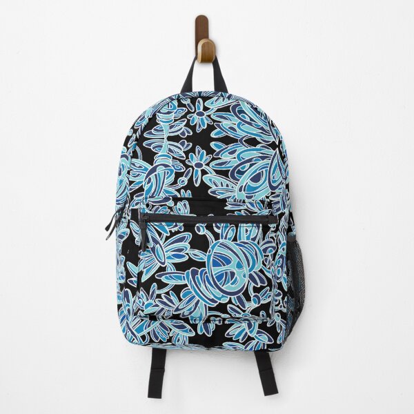 Item preview, A symmetrical curvy lined design in stained glass blue coloring designed and sold by DaveDanchuk.