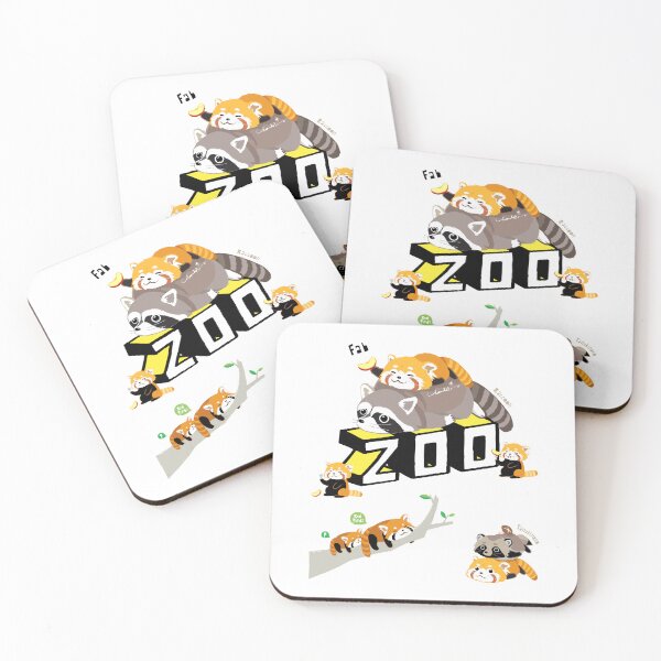 Item preview, Lazy Red Panda 0627 with Raccoon and Raccoon Dog designed and sold by Chandelina.