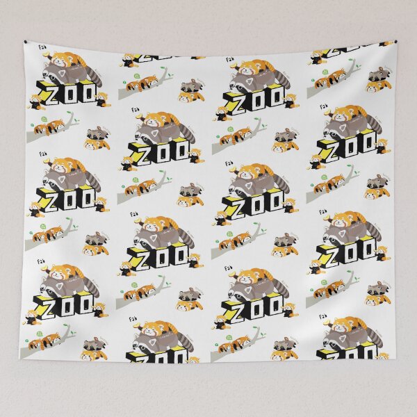 Item preview, Lazy Red Panda 0627 with Raccoon and Raccoon Dog designed and sold by Chandelina.