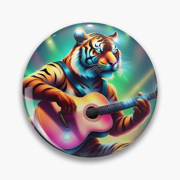Item preview, Tiger plays guitar designed and sold by Artbellachi.
