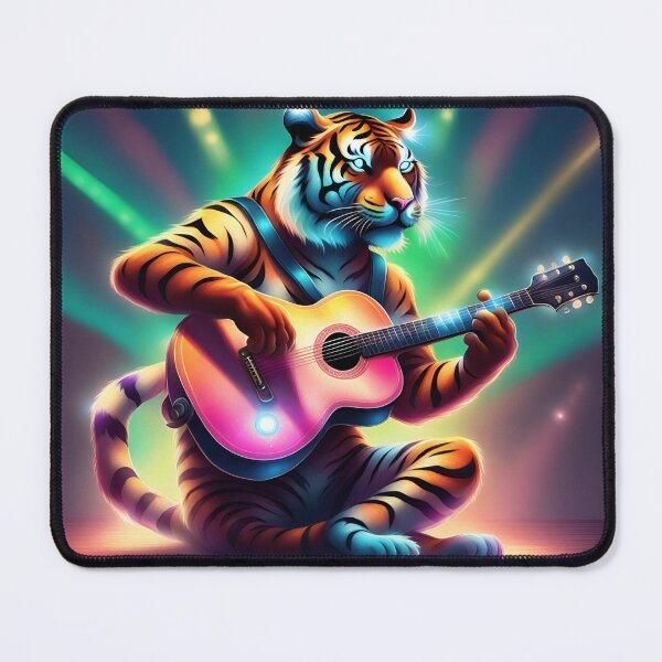 Item preview, Tiger plays guitar designed and sold by Artbellachi.