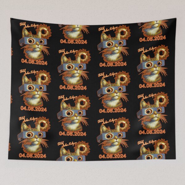 Item preview, Cat Wearing Solar Eclipse Glasses  designed and sold by WoodburyLake.