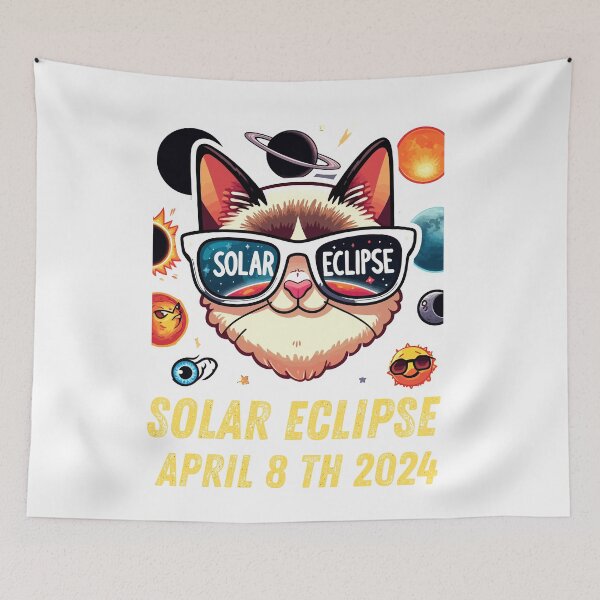 Item preview, View Totality April 8 2024 Astronomy Cat Lover Solar Eclipse designed and sold by BOUCHERIT amine.