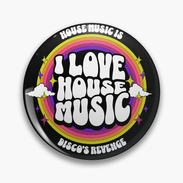 Item preview, HOUSE MUSIC  - I Love Rainbow Circle (White/Purple/gold) designed and sold by Discothreadz.