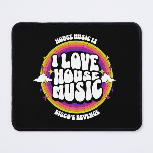 Item preview, HOUSE MUSIC  - I Love Rainbow Circle (White/Purple/gold) designed and sold by Discothreadz.