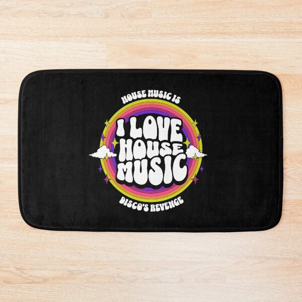 Item preview, HOUSE MUSIC  - I Love Rainbow Circle (White/Purple/gold) designed and sold by Discothreadz.