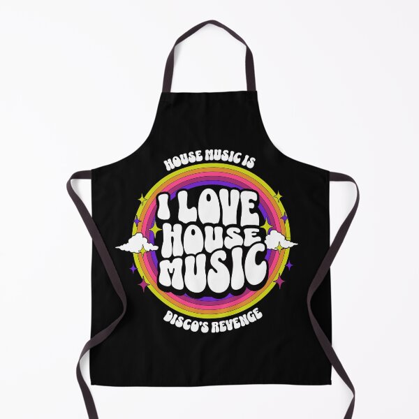 Item preview, HOUSE MUSIC - I Love Rainbow Circle (White/Purple/gold) designed and sold by Discothreadz.