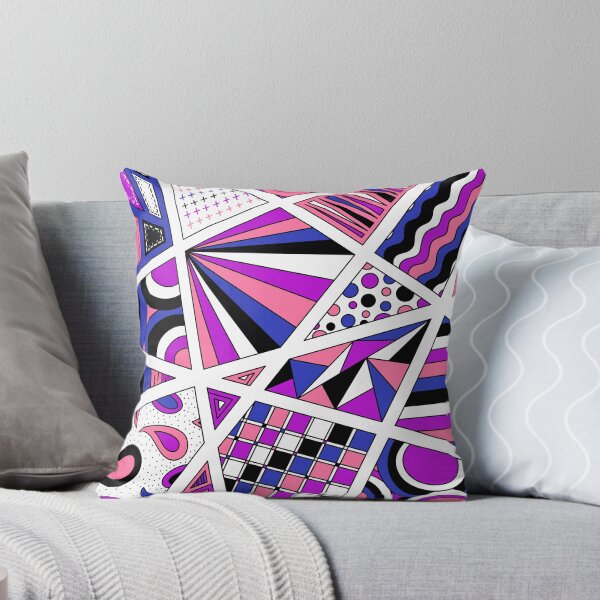 Item preview, Genderfluid Pride Zen Doodle Abstract Modern Pink Purple Blue designed and sold by JoyfulJen.