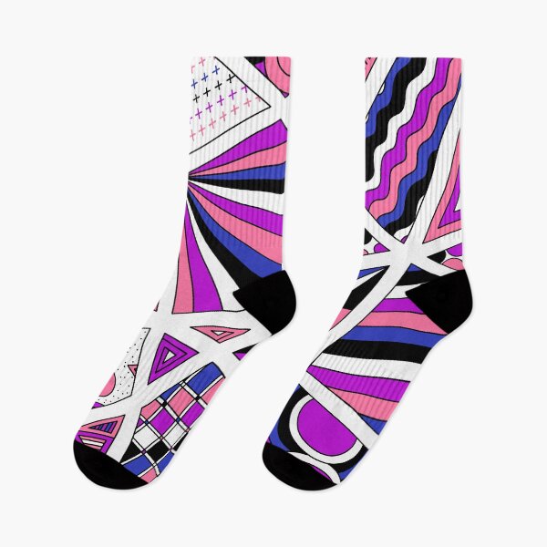Item preview, Genderfluid Pride Zen Doodle Abstract Modern Pink Purple Blue designed and sold by JoyfulJen.