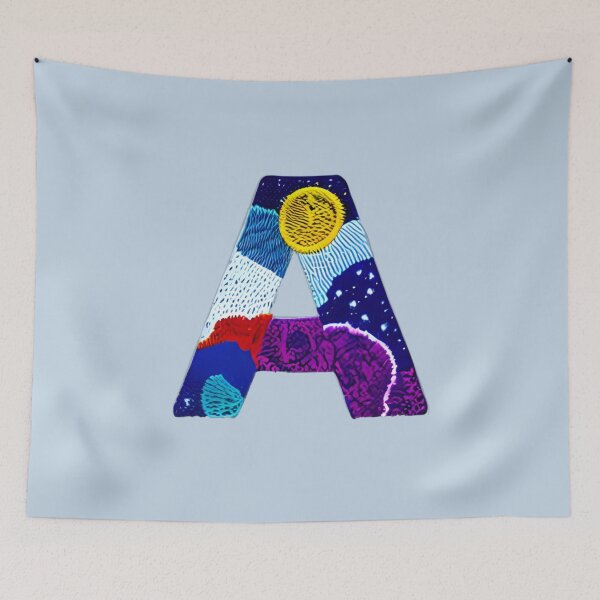 Item preview, letter A, monogram. typography collage. ABC art. gift designed and sold by Minibubb.