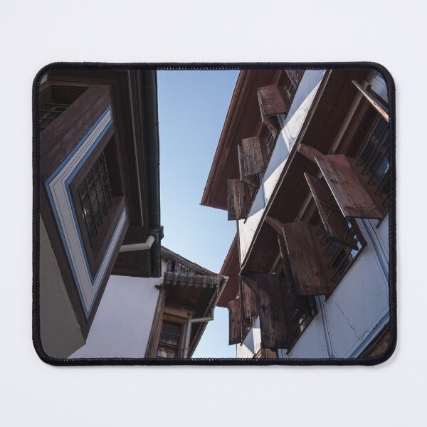 Item preview, Kissing Houses with Characteristic Oriel Windows in Old Town Plovdiv Bulgaria designed and sold by Georgia Mizuleva.