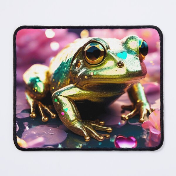 Item preview, green and golden frog amphibian designed and sold by janjacbu.