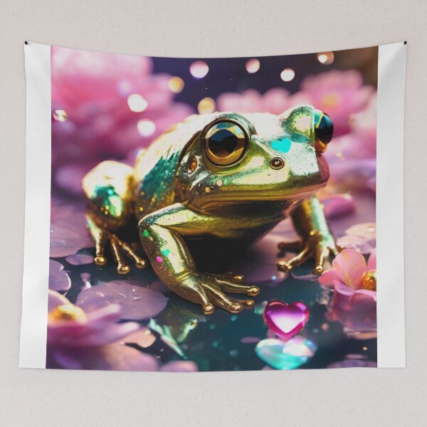 Item preview, green and golden frog amphibian designed and sold by janjacbu.