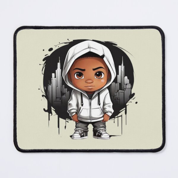 Item preview, Urban Dreams: Chibi Black Boy in Graffiti World designed and sold by AdesignTEE.