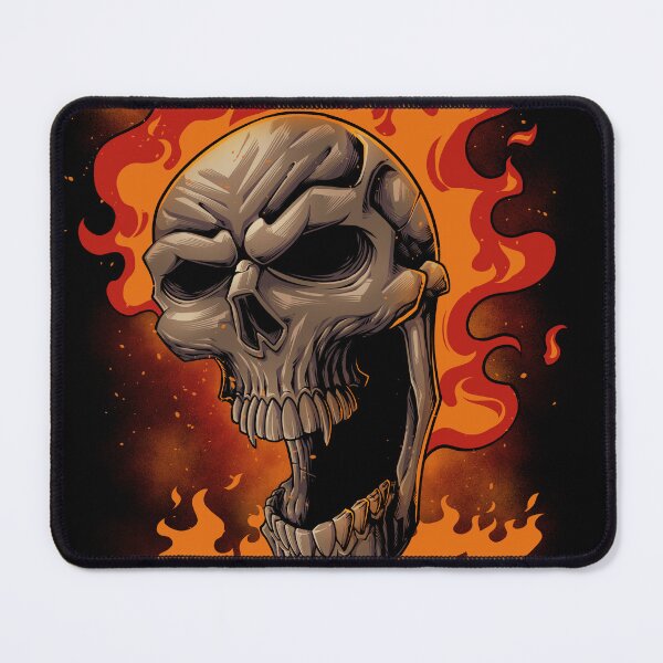 Item preview, fire skull designed and sold by Azzafahmulilmi.