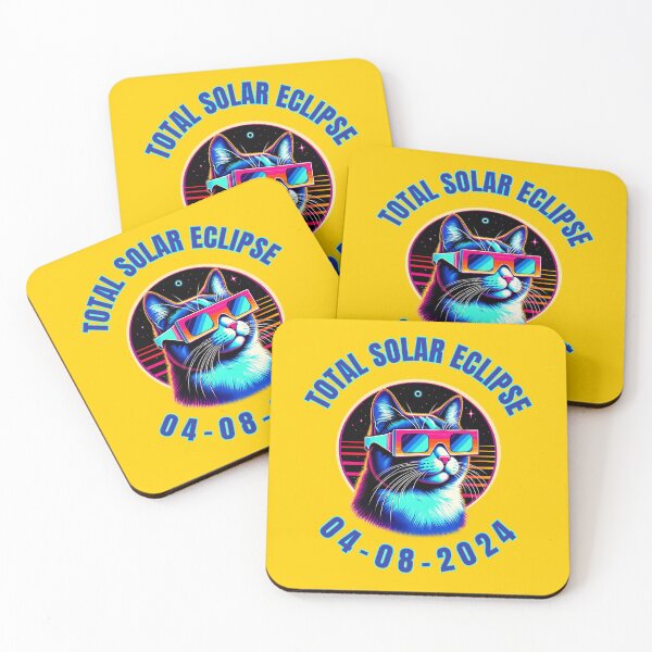 Item preview, Cat Wearing Solar Eclipse Glasses  designed and sold by WoodburyLake.