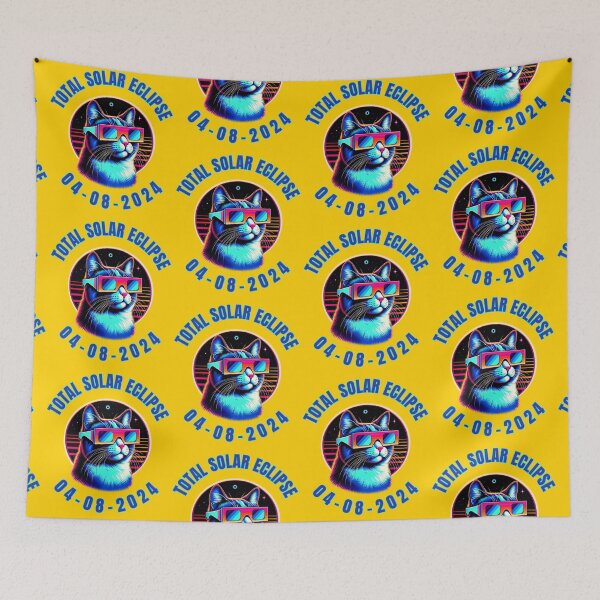 Item preview, Cat Wearing Solar Eclipse Glasses  designed and sold by WoodburyLake.