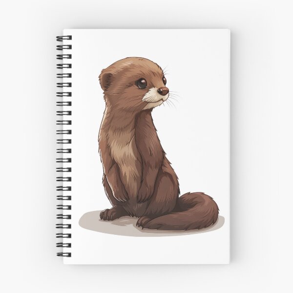 Item preview, Elegant Mink in Watchful Stance Illustration designed and sold by NatureSyllabus.