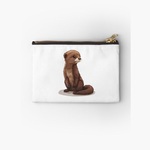 Item preview, Elegant Mink in Watchful Stance Illustration designed and sold by NatureSyllabus.