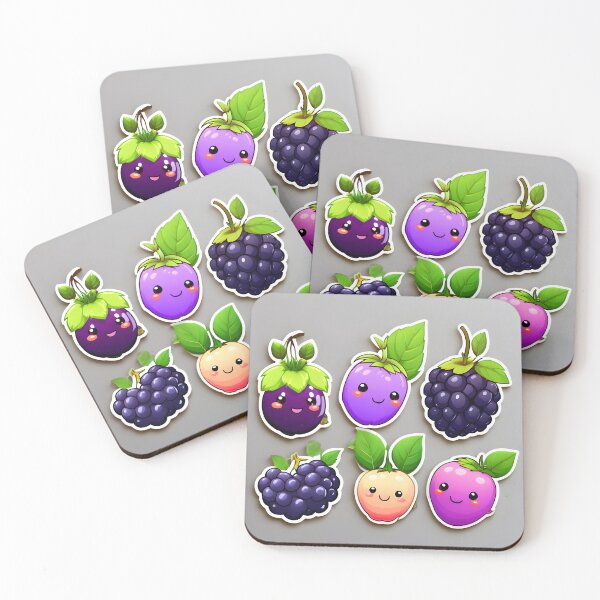 Item preview,  kawaii Blackberry fruit designed and sold by krishnajit22.