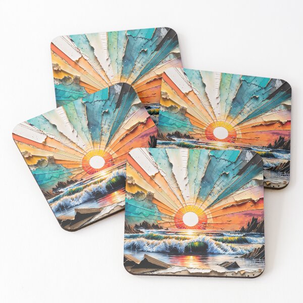 Item preview, Beach Sunrise (Mixed Media) designed and sold by DividedFortune.