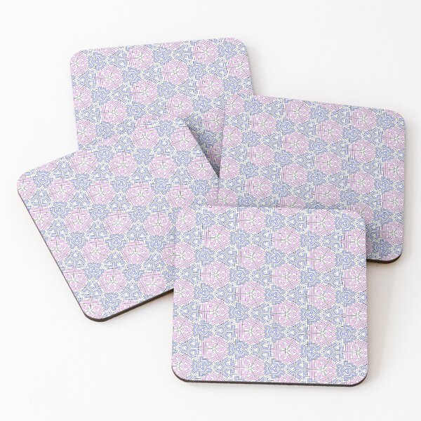 Item preview, blue and pink tessellations  designed and sold by ritusdesigns.