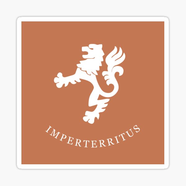 Imperterritus - Emma M Lion - red Sticker