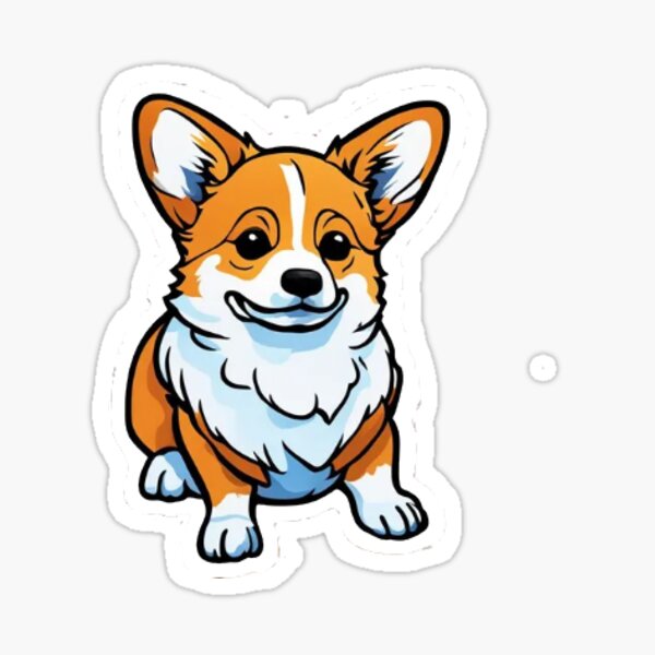 Item preview, Corgi Sticker designed and sold by StickersNQuotes.