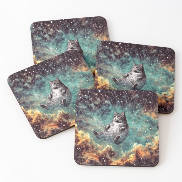 Item preview, SpaceCat Galaxy Canvas Artwork designed and sold by NongNom.