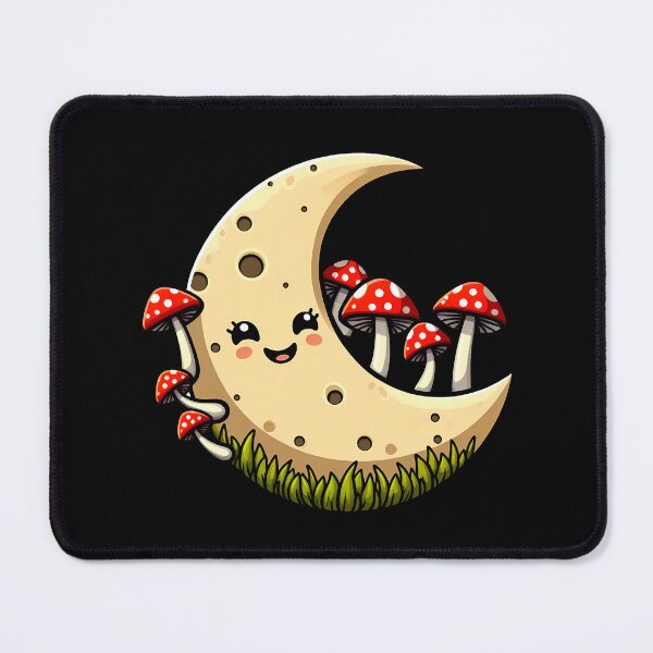 Item preview, Dreamy Vibes: The Moon & Mushrooms designed and sold by Funny Vintage Stickers And T-Shirts.