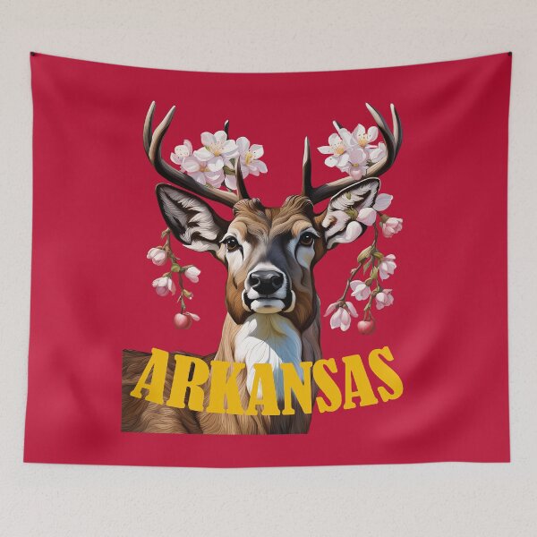 Item preview, Arkansas Deer With Apple Blossom designed and sold by taiche.