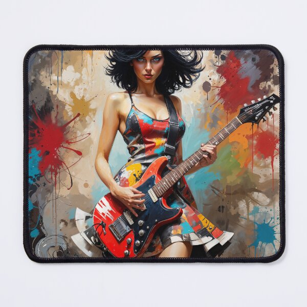 Item preview, Guitar Girl #3 designed and sold by DividedFortune.
