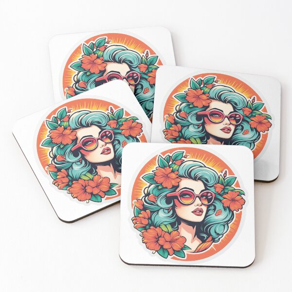Item preview, Flowers and face: a harmonious interplay designed and sold by Ink-Kreativ.