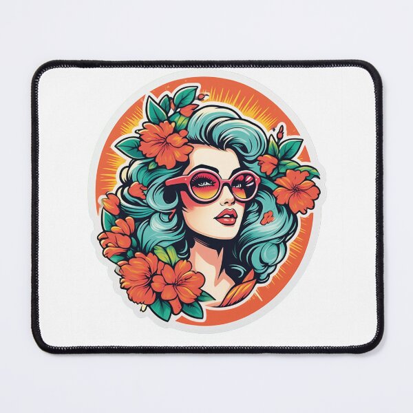 Item preview, Flowers and face: a harmonious interplay designed and sold by Ink-Kreativ.